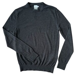celio* Men’s Merino Wool Crewneck Sweater Charcoal Size EU S Heather Anthracite